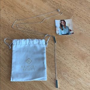 Kendra Scott Lily Y Necklace Green Drusy Stone